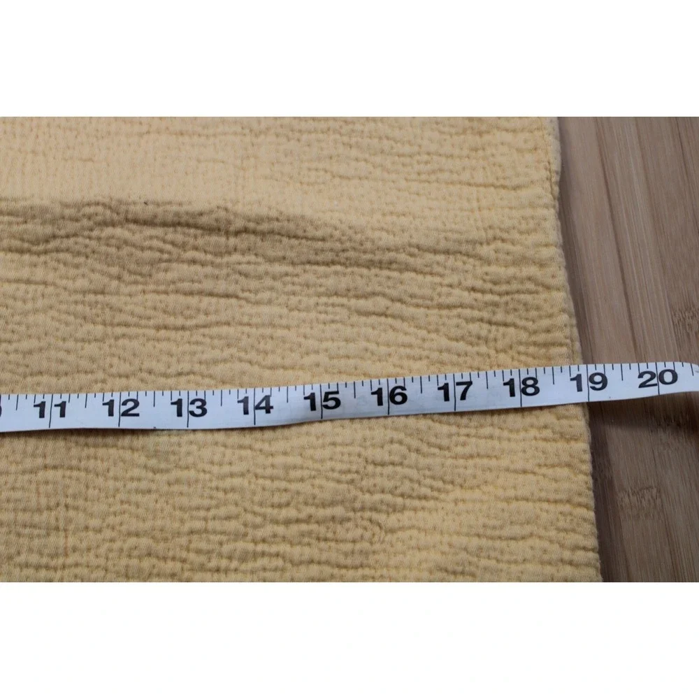 West Elm Yellow Pick Stitch Pillow Cover Case Sham King 20x36